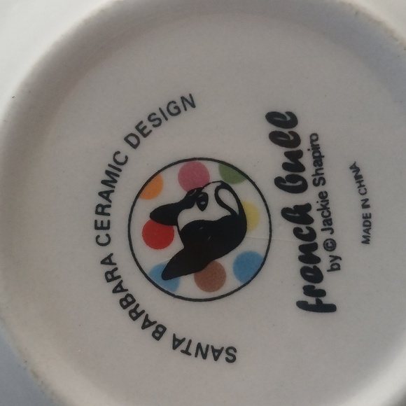 French Bull Jackie Shapiro Espresso Cup Saucer Set Ceramic Multi-color Floral - Picture 10 of 12
